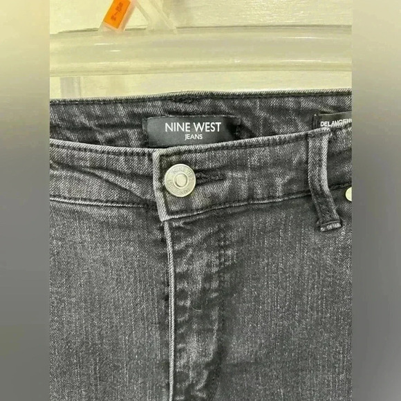 Nine West Delancey micro boot straight leg black denim size 12 - Picture 3 of 7